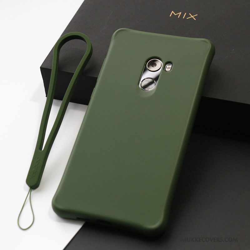 Etui Mi Mix 2 Silikone Anti-fald Klud, Cover Mi Mix 2 Support Grøn Telefon