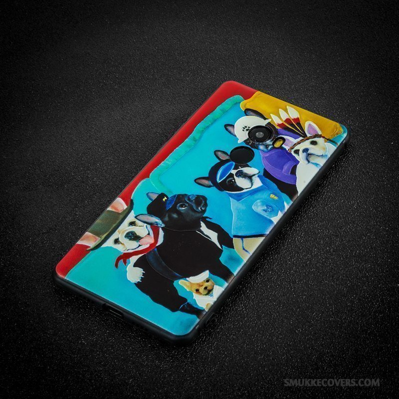 Etui Mi Mix 2 Silikone Telefonhund, Cover Mi Mix 2 Farve Anti-fald Trend