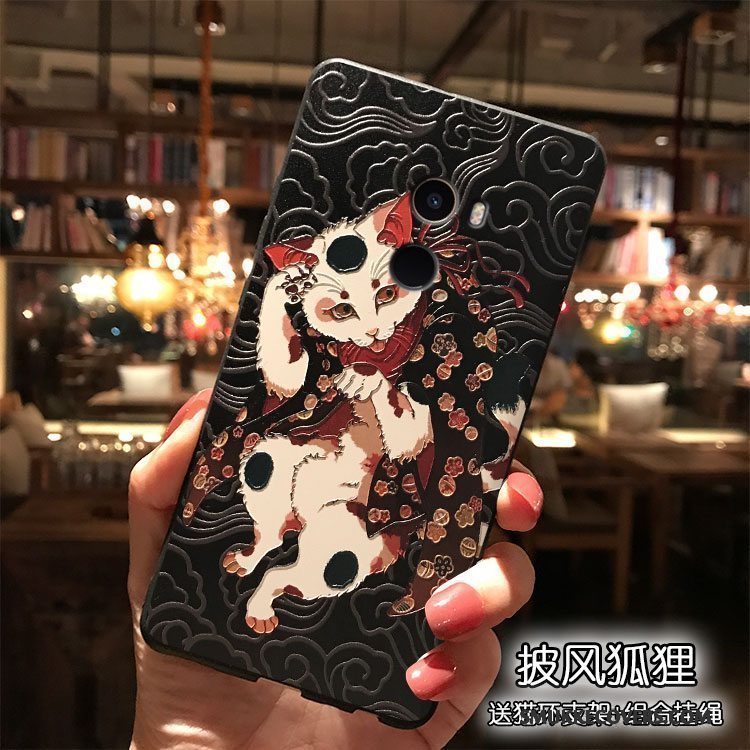 Etui Mi Mix 2 Tasker Af Personlighed Lille Sektion, Cover Mi Mix 2 Cartoon Sort Trendy