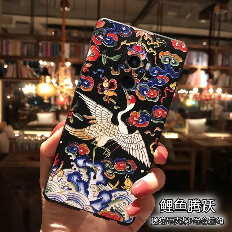 Etui Mi Mix 2 Tasker Af Personlighed Lille Sektion, Cover Mi Mix 2 Cartoon Sort Trendy