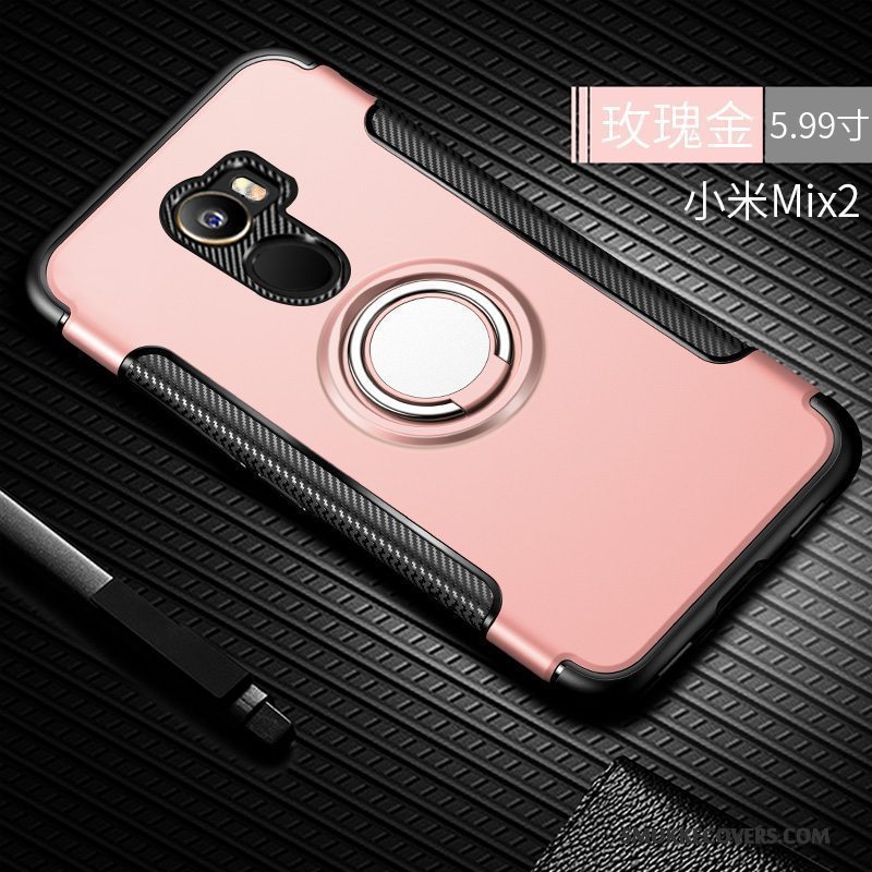 Etui Mi Mix 2 Tasker Anti-fald Nubuck, Cover Mi Mix 2 Silikone Sort Trend