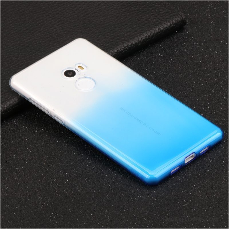 Etui Mi Mix 2 Tasker Gennemsigtig Lille Sektion, Cover Mi Mix 2 Beskyttelse Anti-fald Lilla