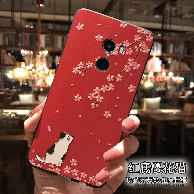 Etui Mi Mix 2 Tasker Smuk Lille Sektion, Cover Mi Mix 2 Cartoon Kinesisk Stil Hængende Ornamenter