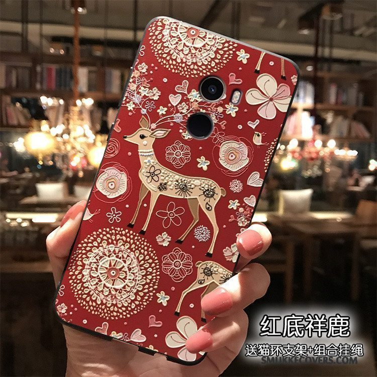 Etui Mi Mix 2 Tasker Smuk Lille Sektion, Cover Mi Mix 2 Cartoon Kinesisk Stil Hængende Ornamenter