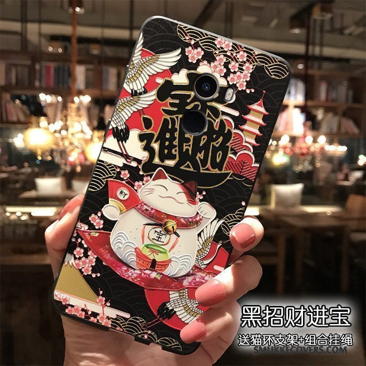 Etui Mi Mix 2 Tasker Smuk Lille Sektion, Cover Mi Mix 2 Cartoon Kinesisk Stil Hængende Ornamenter