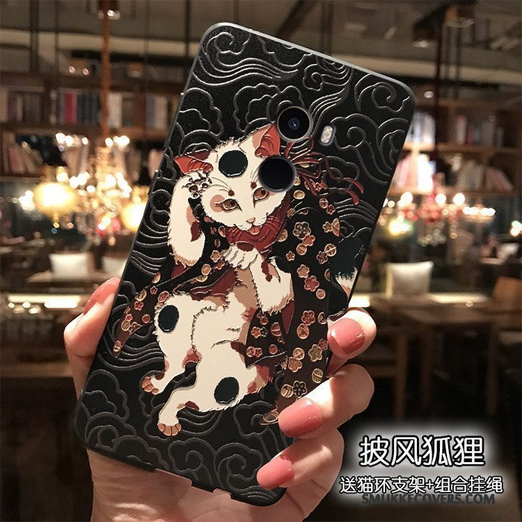 Etui Mi Mix 2 Tasker Smuk Lille Sektion, Cover Mi Mix 2 Cartoon Kinesisk Stil Hængende Ornamenter