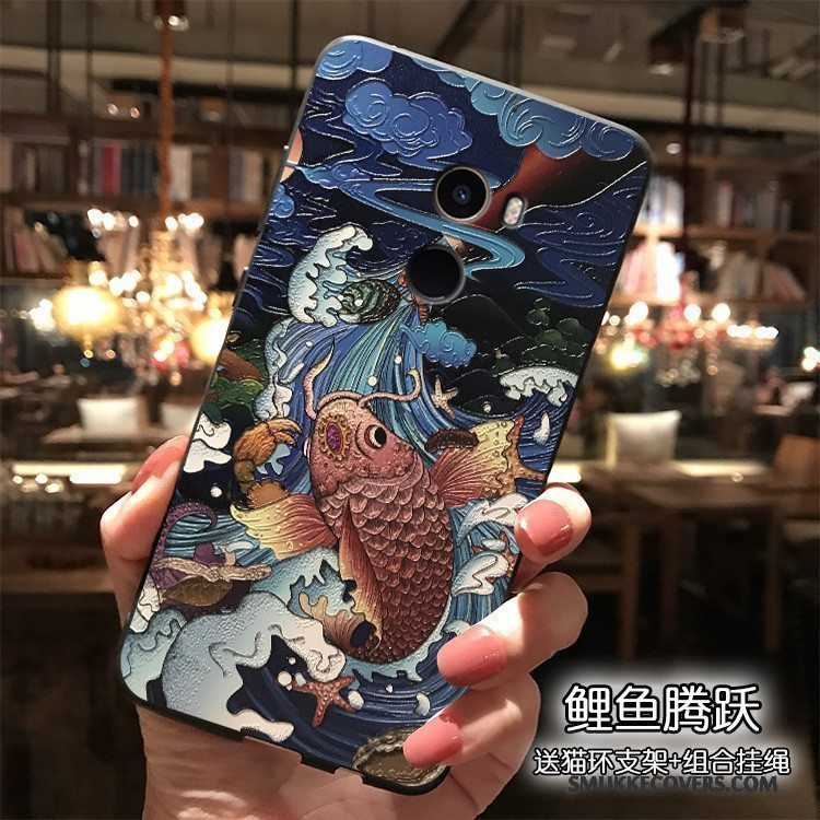 Etui Mi Mix 2 Tasker Smuk Lille Sektion, Cover Mi Mix 2 Cartoon Kinesisk Stil Hængende Ornamenter