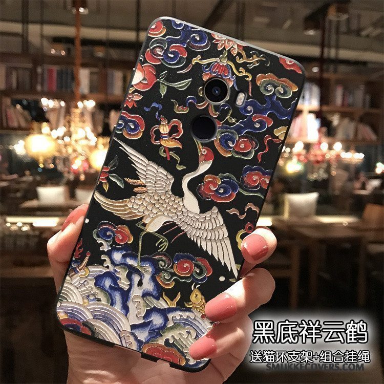 Etui Mi Mix 2 Tasker Smuk Lille Sektion, Cover Mi Mix 2 Cartoon Kinesisk Stil Hængende Ornamenter