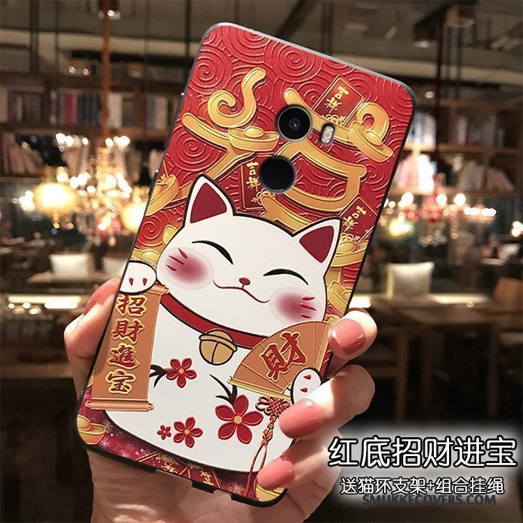 Etui Mi Mix 2 Tasker Smuk Lille Sektion, Cover Mi Mix 2 Cartoon Kinesisk Stil Hængende Ornamenter