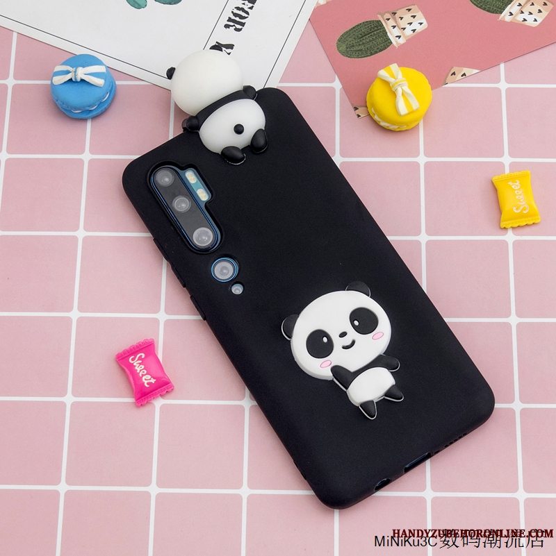 Etui Mi Note 10 Cartoon Lille Sektion Smuk, Cover Mi Note 10 Blød Telefonlyserød