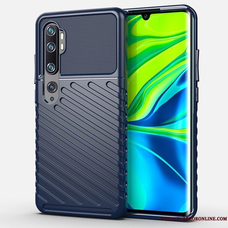 Etui Mi Note 10 Silikone Af Personlighed Nubuck, Cover Mi Note 10 Kreativ Trendy Tre Forsvar