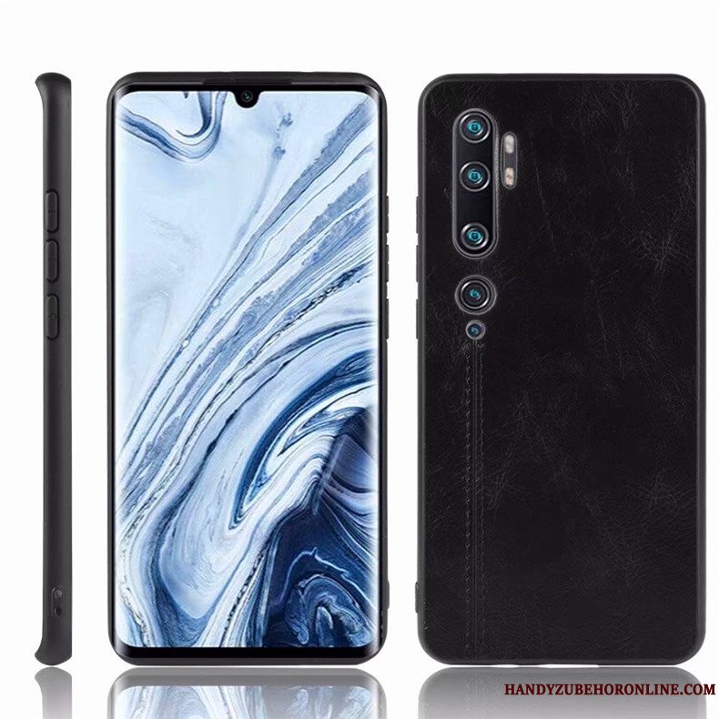 Etui Mi Note 10 Tasker Lille Sektion Gul, Cover Mi Note 10 Beskyttelse Telefonanti-fald