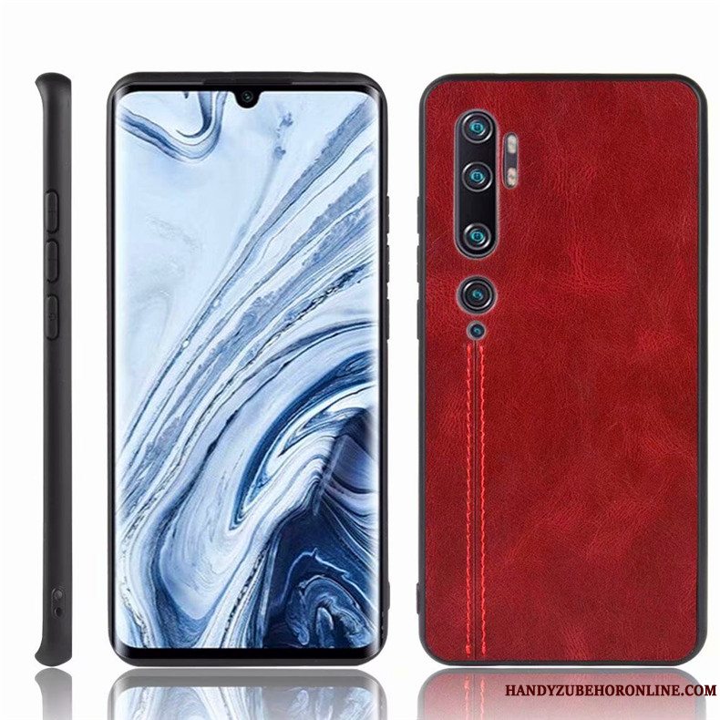 Etui Mi Note 10 Tasker Lille Sektion Gul, Cover Mi Note 10 Beskyttelse Telefonanti-fald