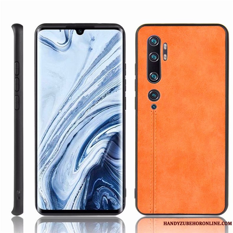 Etui Mi Note 10 Tasker Lille Sektion Gul, Cover Mi Note 10 Beskyttelse Telefonanti-fald