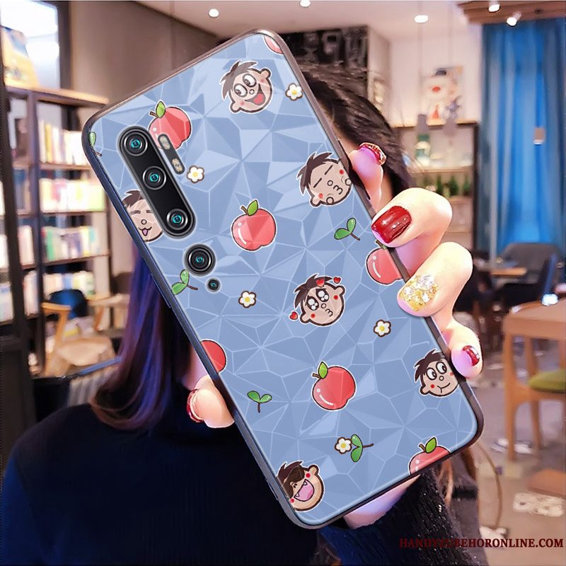 Etui Mi Note 10 Tasker Mønster Frisk, Cover Mi Note 10 Cartoon Lyserød Telefon