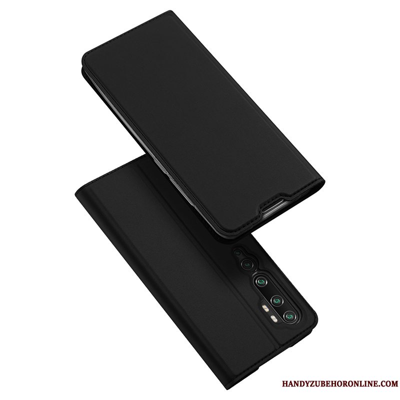 Etui Mi Note 10 Tasker Sort Telefon, Cover Mi Note 10 Beskyttelse Anti-fald Kort