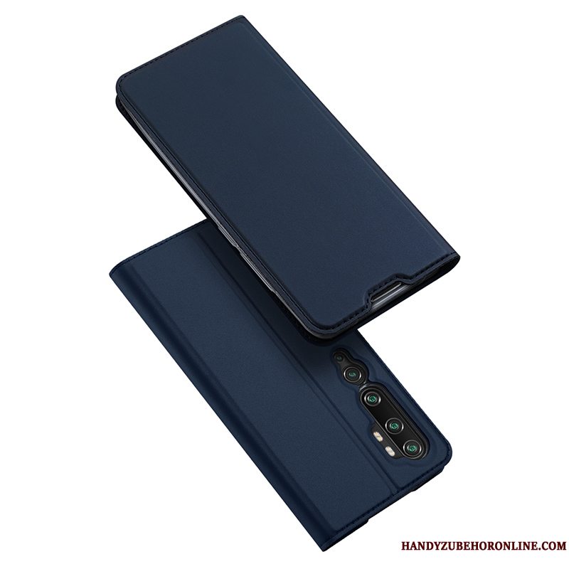 Etui Mi Note 10 Tasker Sort Telefon, Cover Mi Note 10 Beskyttelse Anti-fald Kort