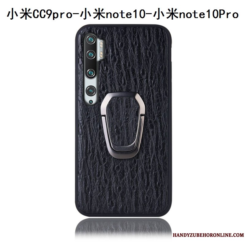 Etui Mi Note 10 Tasker Telefonbagdæksel, Cover Mi Note 10 Læder Anti-fald Lille Sektion