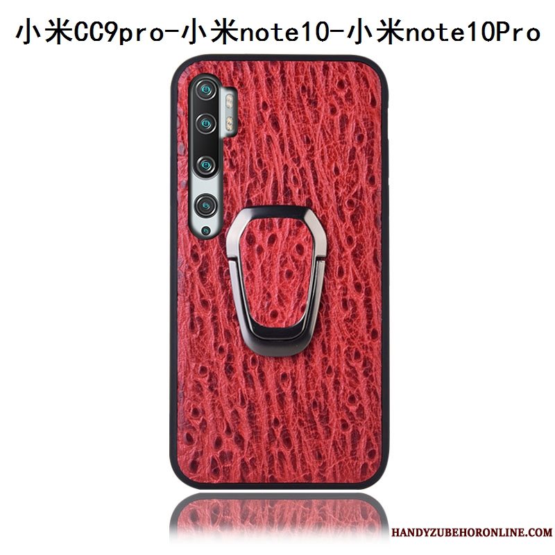 Etui Mi Note 10 Tasker Telefonbagdæksel, Cover Mi Note 10 Læder Anti-fald Lille Sektion
