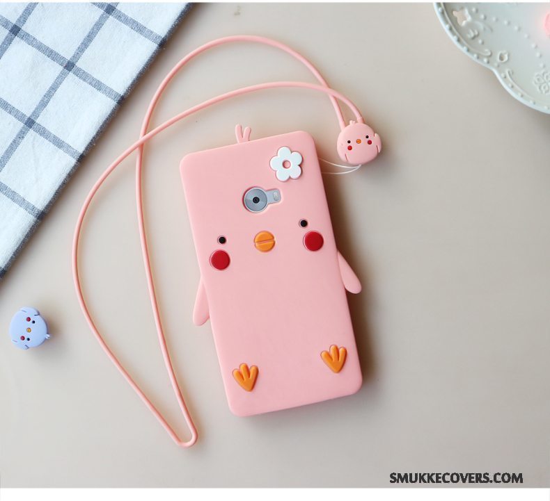 Etui Mi Note 2 Cartoon Hængende Ornamenter Trend, Cover Mi Note 2 Beskyttelse Rød Pulver