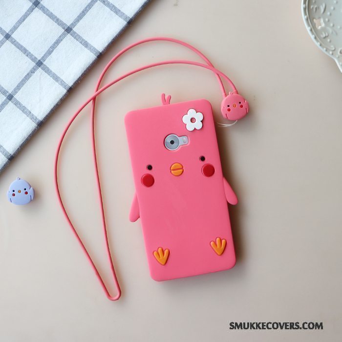 Etui Mi Note 2 Cartoon Hængende Ornamenter Trend, Cover Mi Note 2 Beskyttelse Rød Pulver