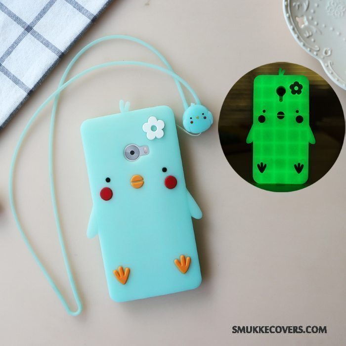 Etui Mi Note 2 Cartoon Hængende Ornamenter Trend, Cover Mi Note 2 Beskyttelse Rød Pulver