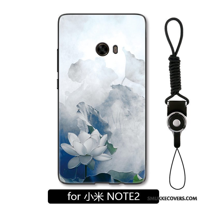 Etui Mi Note 2 Luksus Blomster Telefon, Cover Mi Note 2 Beskyttelse Sort Kunst