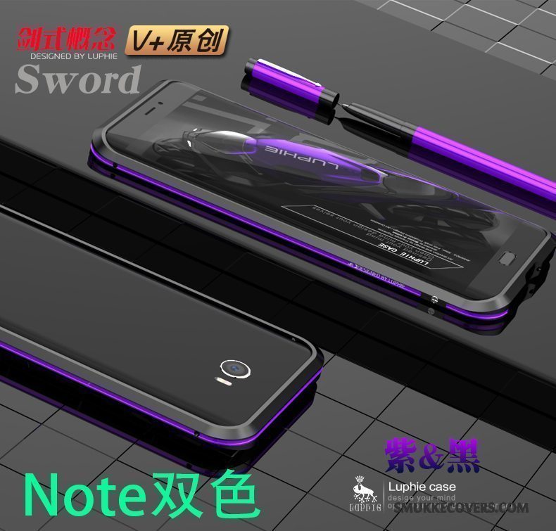 Etui Mi Note 2 Metal Lille Sektion Ramme, Cover Mi Note 2 Beskyttelse Telefonblå