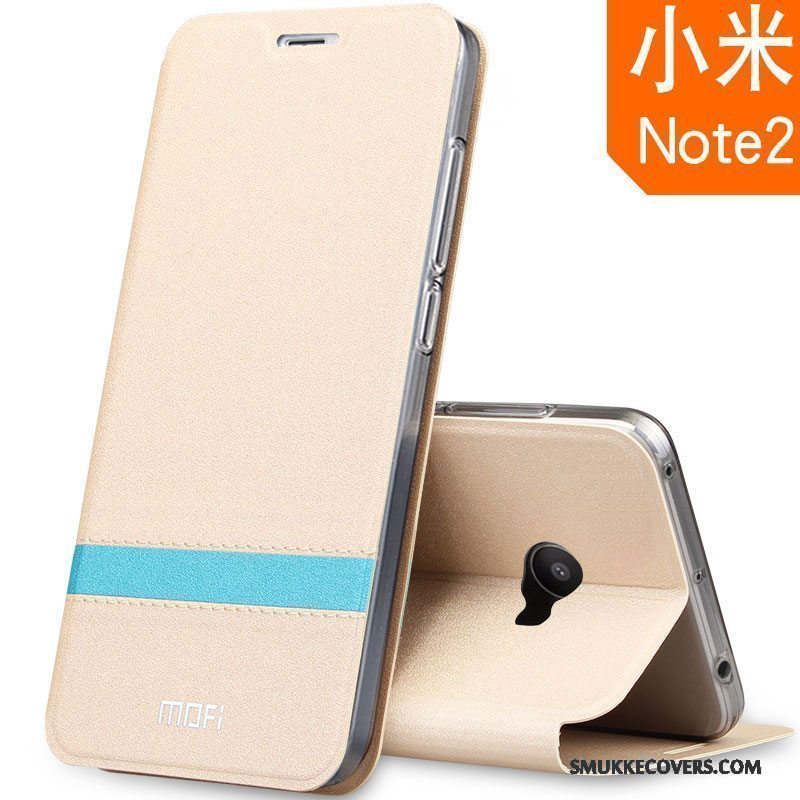 Etui Mi Note 2 Silikone Mørkeblå Anti-fald, Cover Mi Note 2 Folio Telefontrend