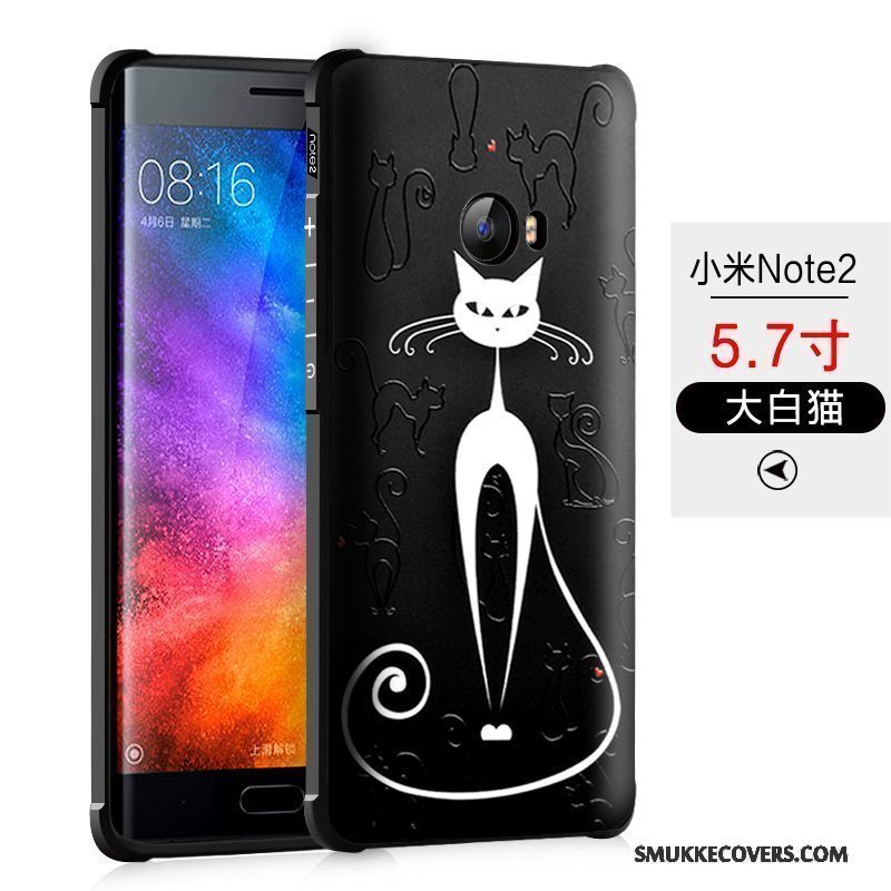Etui Mi Note 2 Silikone Sort Lille Sektion, Cover Mi Note 2 Beskyttelse Telefontrend