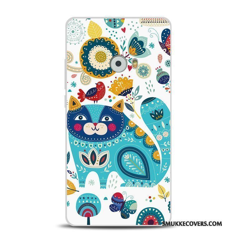 Etui Mi Note 2 Support Blomster Telefon, Cover Mi Note 2 Relief Lille Sektion Løve