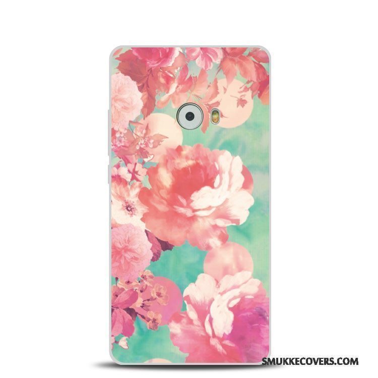 Etui Mi Note 2 Support Rød Blomster, Cover Mi Note 2 Relief Telefonlille Sektion