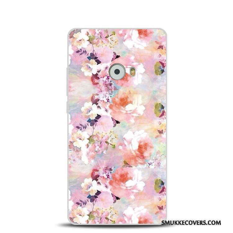 Etui Mi Note 2 Support Rød Blomster, Cover Mi Note 2 Relief Telefonlille Sektion