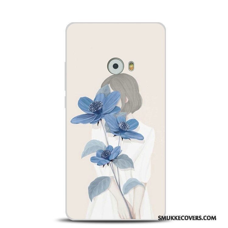 Etui Mi Note 2 Tasker Lille Sektion Telefon, Cover Mi Note 2 Blød Blomster Blå