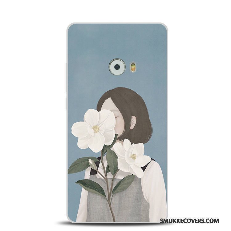 Etui Mi Note 2 Tasker Lille Sektion Telefon, Cover Mi Note 2 Blød Blomster Blå