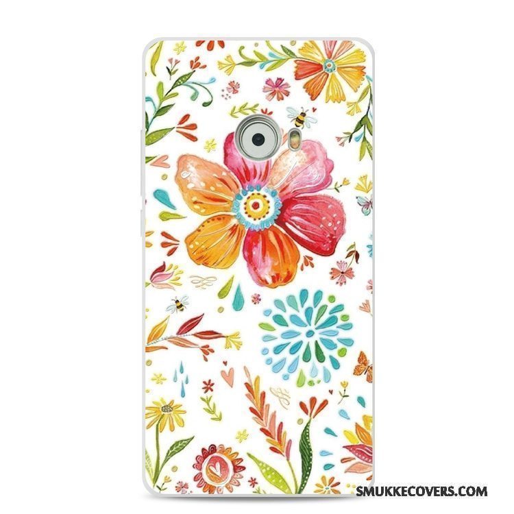 Etui Mi Note 2 Tasker Lyseblå Blomster, Cover Mi Note 2 Blød Rød Lille Sektion