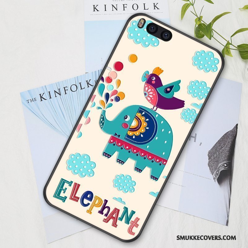 Etui Mi Note 3 Cartoon Anti-fald Lille Sektion, Cover Mi Note 3 Kreativ Telefonlyserød