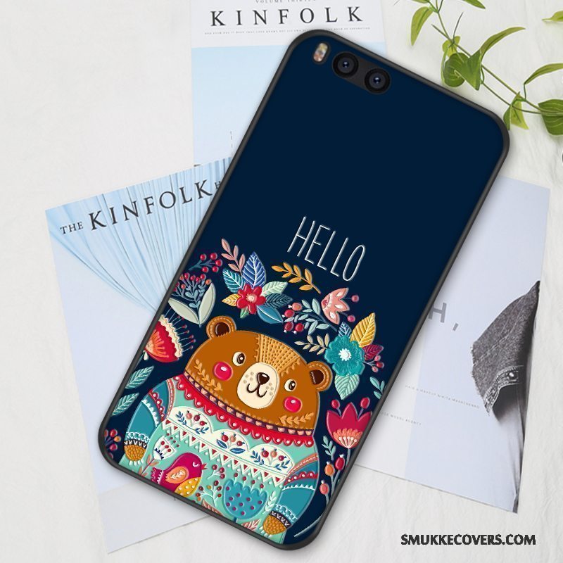 Etui Mi Note 3 Cartoon Anti-fald Lille Sektion, Cover Mi Note 3 Kreativ Telefonlyserød