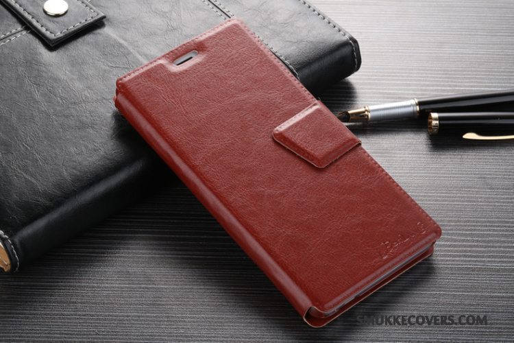 Etui Mi Note 3 Læder Anti-fald Lille Sektion, Cover Mi Note 3 Folio Trend Rød