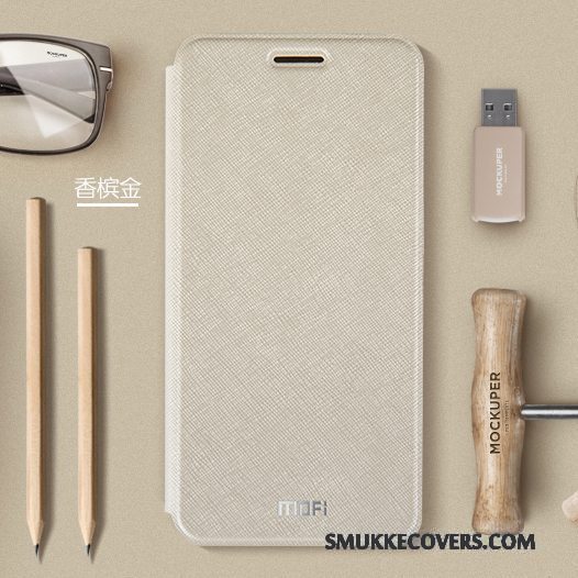 Etui Mi Note 3 Læder Lille Sektion Anti-fald, Cover Mi Note 3 Folio Lyserød Telefon
