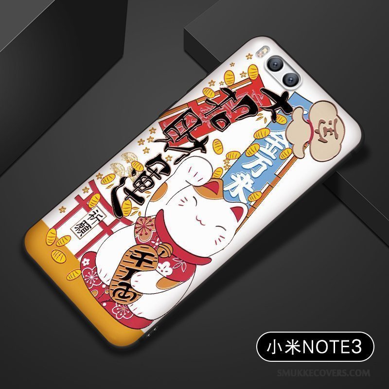 Etui Mi Note 3 Silikone Lille Sektion Anti-fald, Cover Mi Note 3 Kreativ Rød Af Personlighed