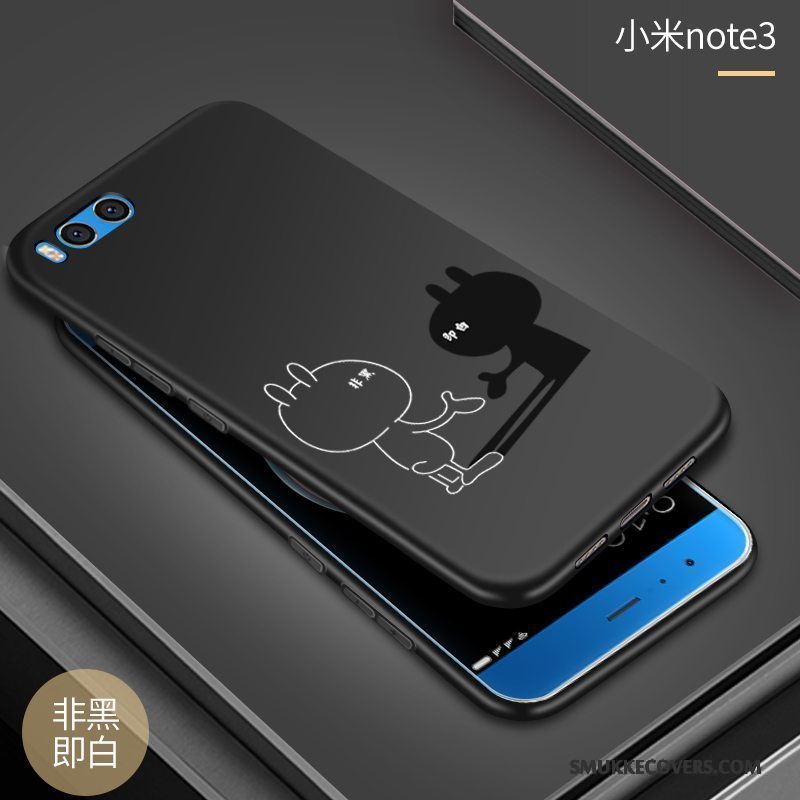 Etui Mi Note 3 Silikone Nubuck Anti-fald, Cover Mi Note 3 Blød Telefongul