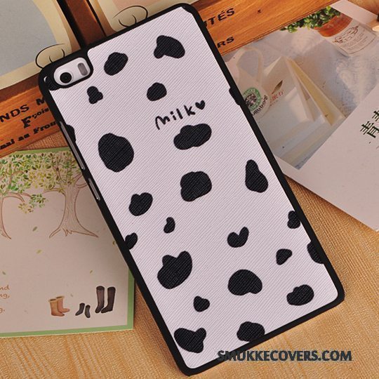 Etui Mi Note Cartoon Telefonhvid, Cover Mi Note Blød Nubuck Let Tynd