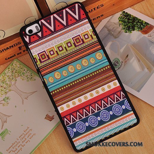 Etui Mi Note Cartoon Telefonramme, Cover Mi Note Malet Lille Sektion Hvid