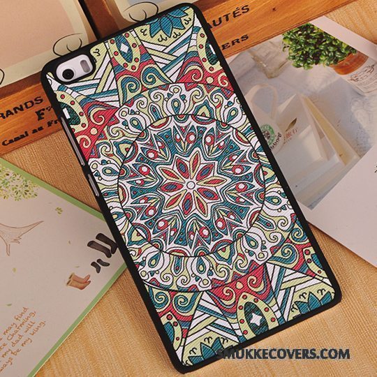 Etui Mi Note Cartoon Telefonramme, Cover Mi Note Malet Lille Sektion Hvid