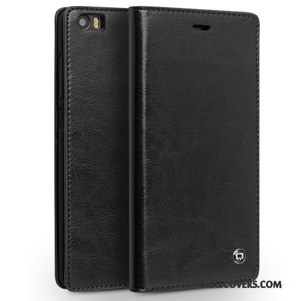 Etui Mi Note Læder Rød Telefon, Cover Mi Note Beskyttelse Lille Sektion