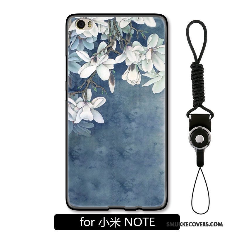 Etui Mi Note Relief Frisk Anti-fald, Cover Mi Note Mode Blomster Simple