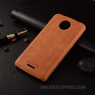 Etui Moto C Plus Læder Telefonvind, Cover Moto C Plus Beskyttelse Business Tynd