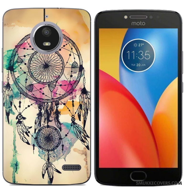 Etui Moto E4 Cartoon Telefonsort, Cover Moto E4 Blød