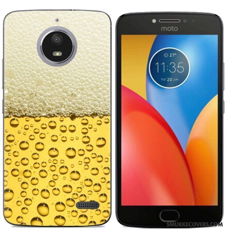 Etui Moto E4 Cartoon Telefonsort, Cover Moto E4 Blød